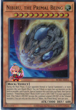 Yugioh Card - Nibiru, The Primal Being (RC04-AE016) - Ultra Rare, English,  Near Mint Condition