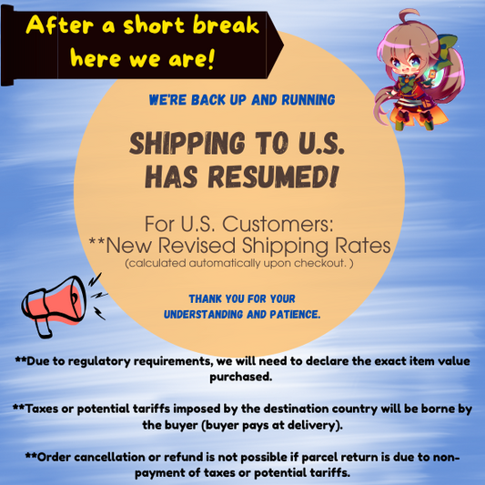 Shipping to U.S. has resumed!