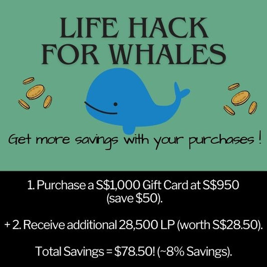 Life Hack for Whales: Save more using Gift Cards !