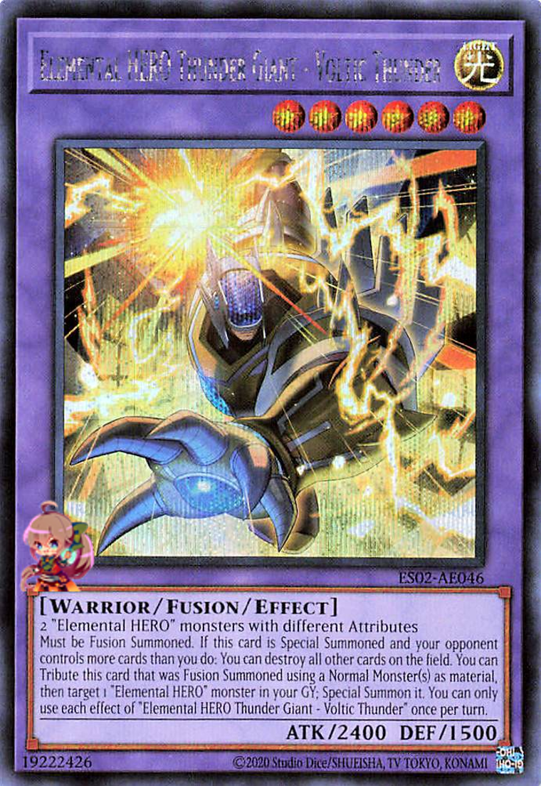 Elemental HERO Thunder Giant - Voltic Thunder [ES02-AE046-SCR]