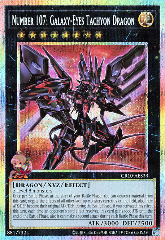 Number 107: Galaxy-Eyes Tachyon Dragon [CR10-AES33-PSCR]