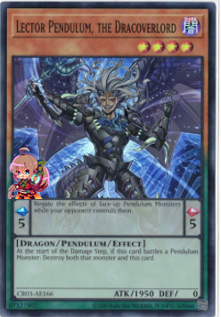 Lector Pendulum, the Dracoverlord [CR03-AE166-SR]