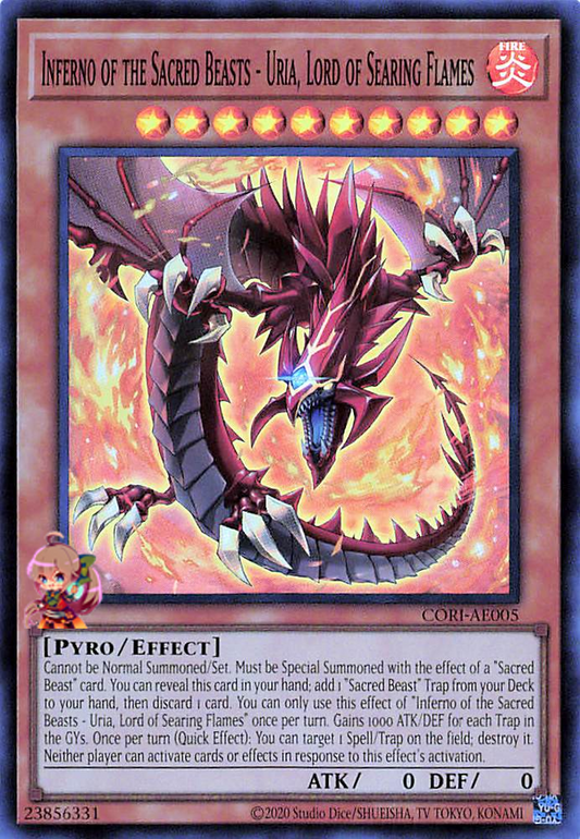 Inferno of the Sacred Beasts - Uria, Lord of Searing Flames [CORI-AE005-SR]